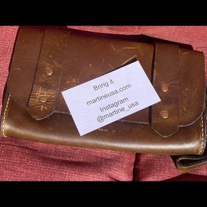 Handmade unique leather purse